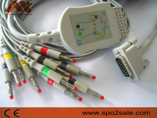 M2461A, M3702C, 989803107711, 989803175901을 위한 열 가소성 폴리우레탄 수지 필립 ECG 케이블