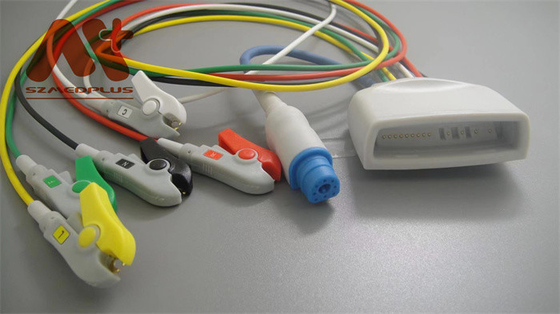 ECG 원격 측정법 홀터 케이블 5 리드 포착기 Spo2  필립 989803171851