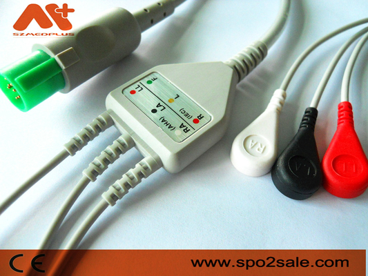헬리지 적합한 3 리드 갑작스러운 직접 연결 ECG 케이블 - 303-442-99