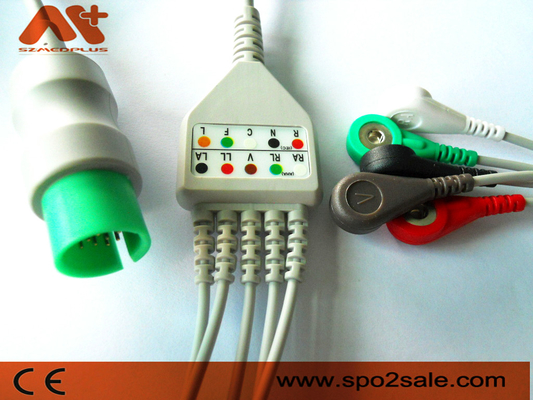 스페이스랩 적합한 5 리드 갑작스러운 직접 연결 ECG 케이블 - CB-72596R