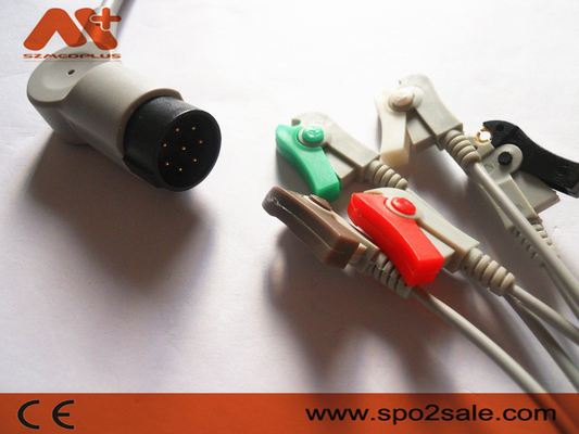 적합한 5Lead 클립 직접 연결 ECG가 전보를 친 니혼 광전 공업 OEC-6102A, OEC-6105A, OEC-6120A, OEC-6120J, OEC-6120K