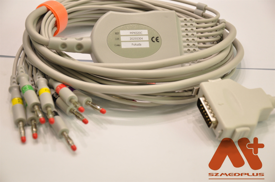 후쿠다 전자 Ecg는 CP-104L 환자 모니터 케이블 Din 3.0을 끈으로 묶습니다